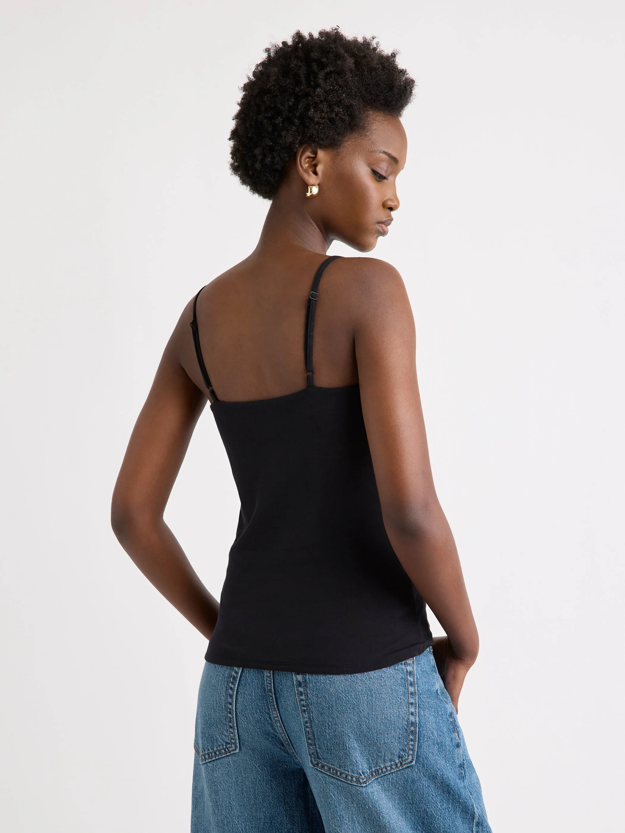 Cotton Scoop-Neck Cami sold by RW&CO. product image thumbnail 3