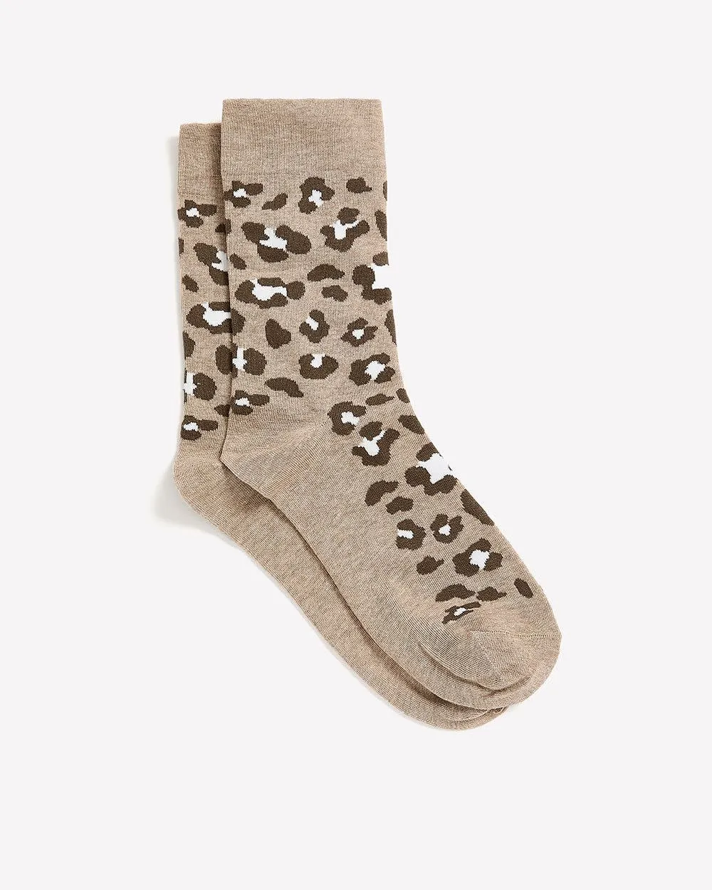 Crew Socks with Leopard Pattern sold by RW&CO.