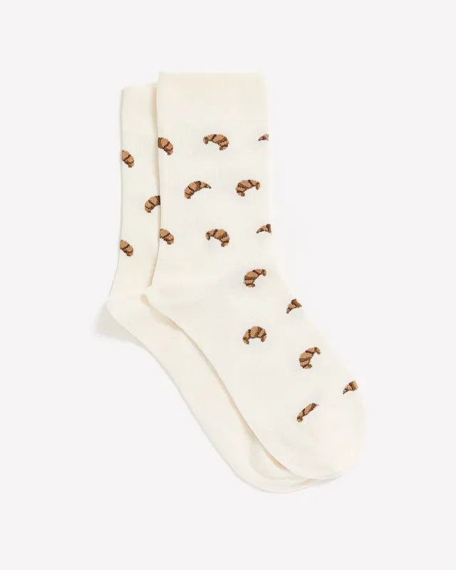 Crew Socks with Croissants sold by RW&CO.