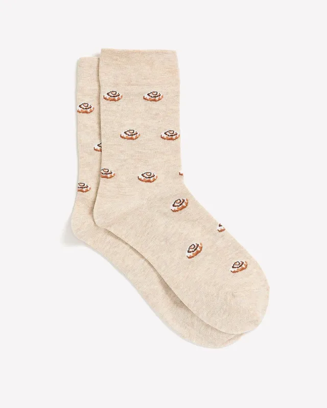 Crew Socks with Cinnamon Rolls sold by RW&CO.