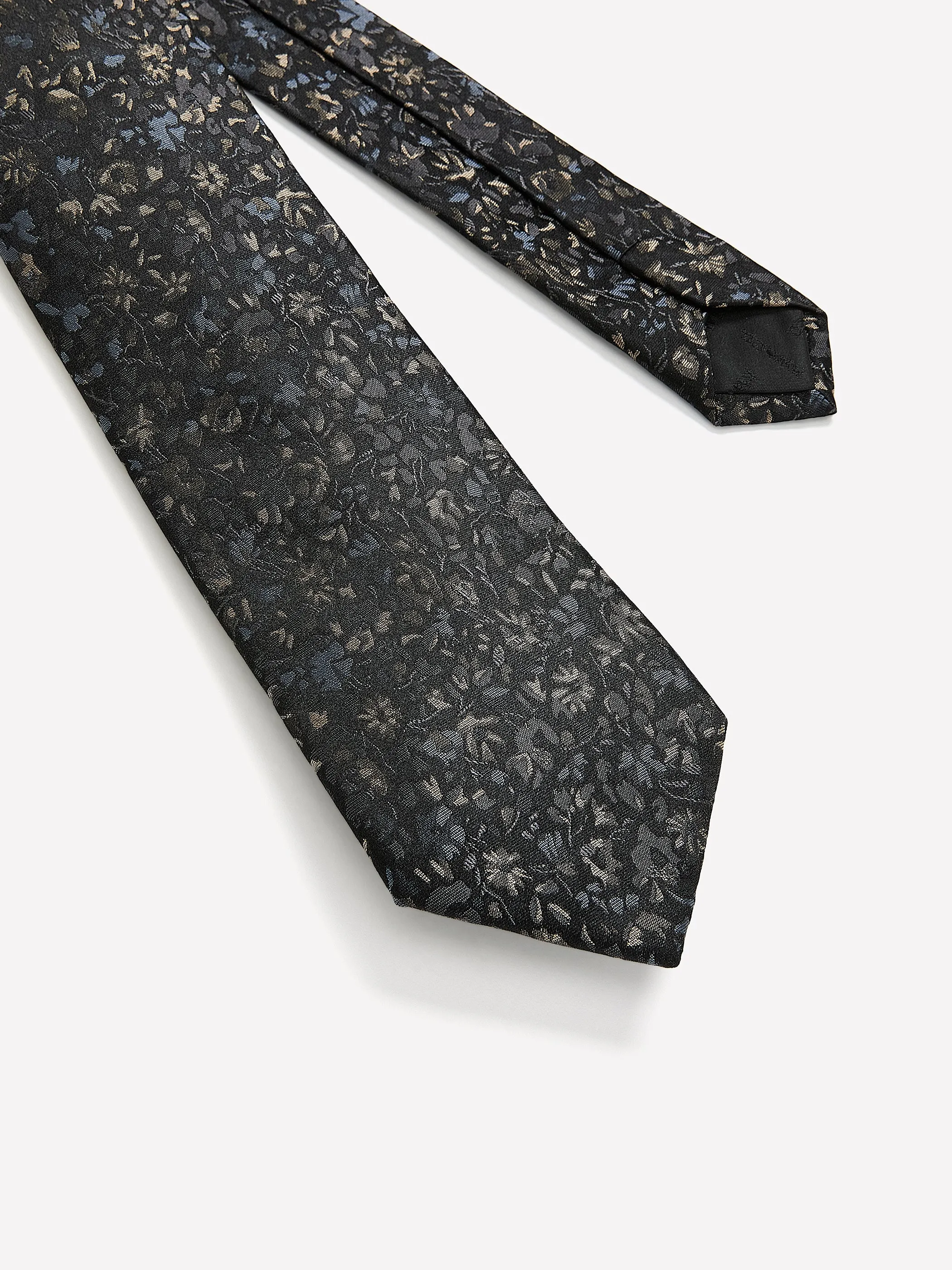 Black Regular Tie with Floral Pattern sold by RW&CO. product image thumbnail 2