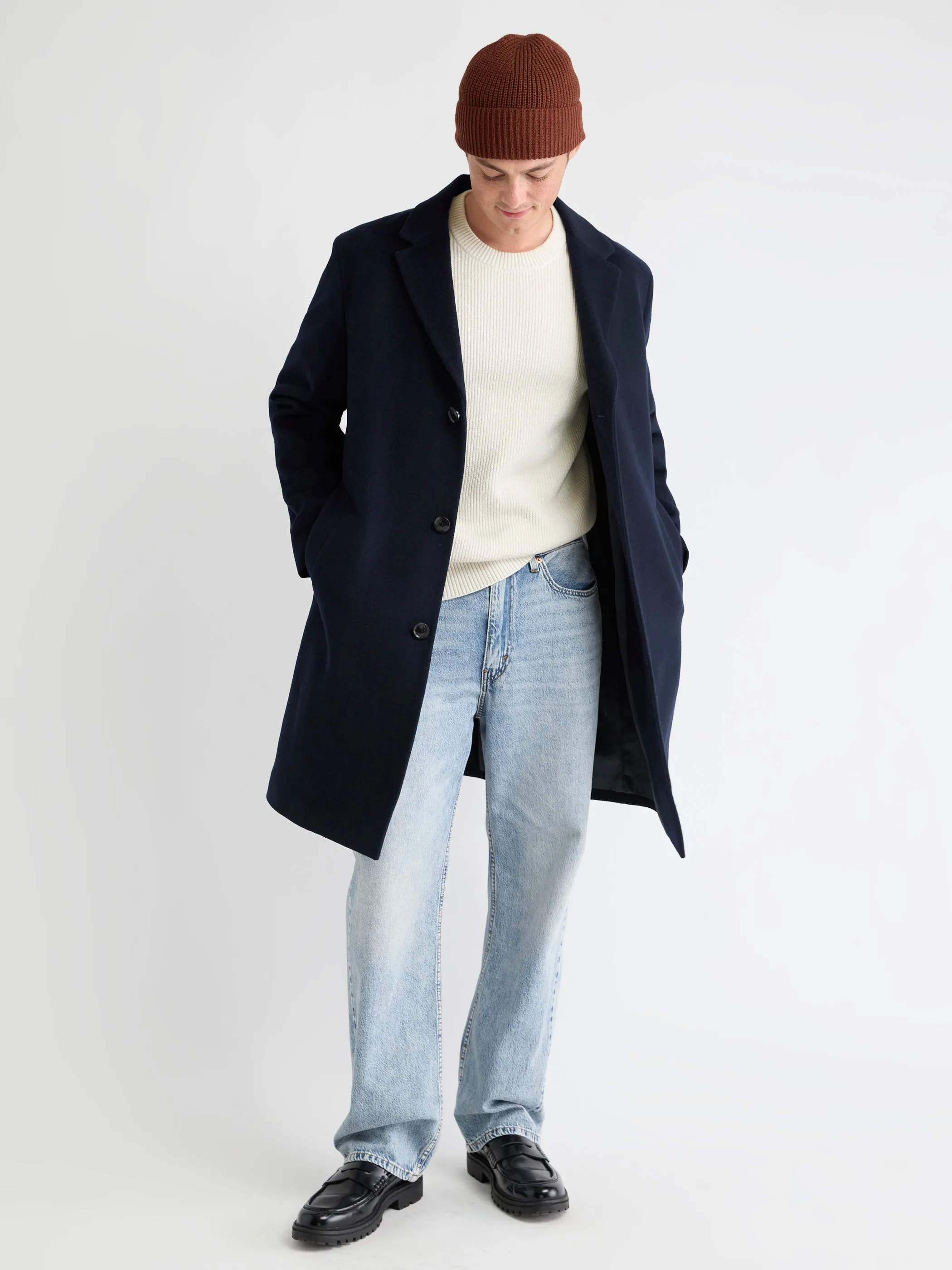 Classic Wool Coat with Tailored Collar sold by RW&CO.