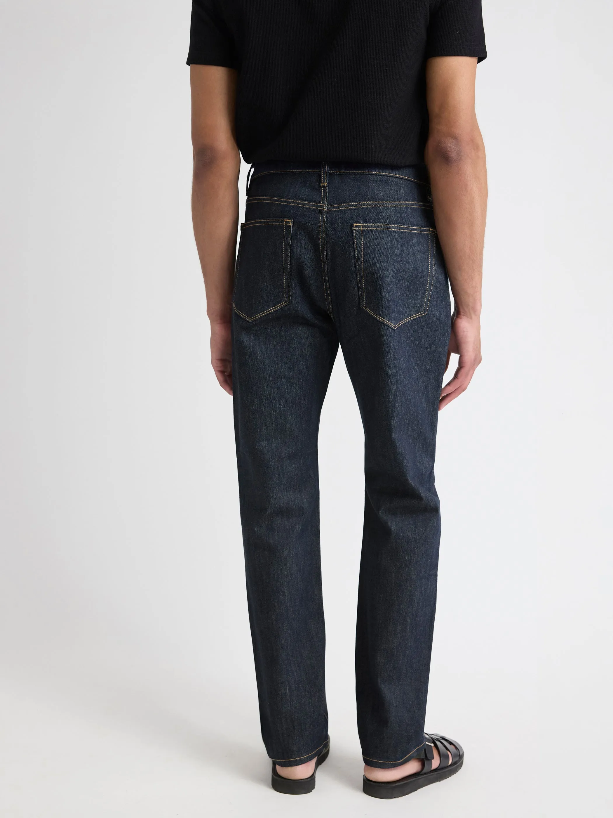 Dark-Wash Straight-Leg Jeans sold by RW&CO. product image thumbnail 3