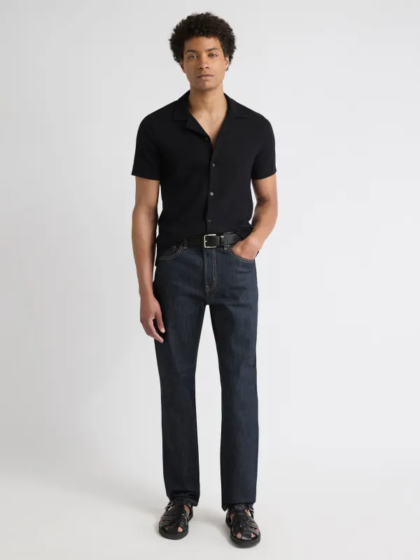 Dark-Wash Straight-Leg Jeans made by RW&CO.