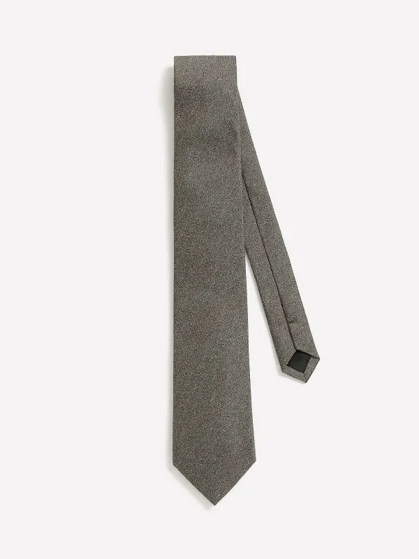 Wool-Effect Taupe Regular Tie sold by RW&CO.