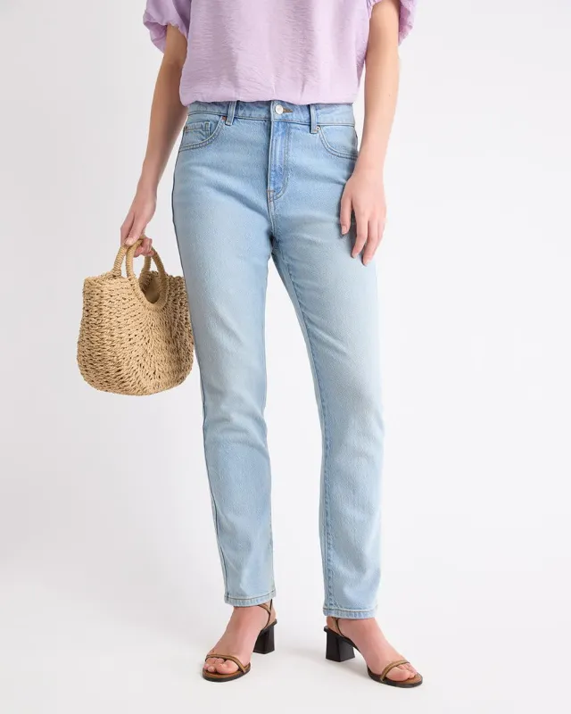 Slim-Leg High-Rise Jeans sold by RW&CO.