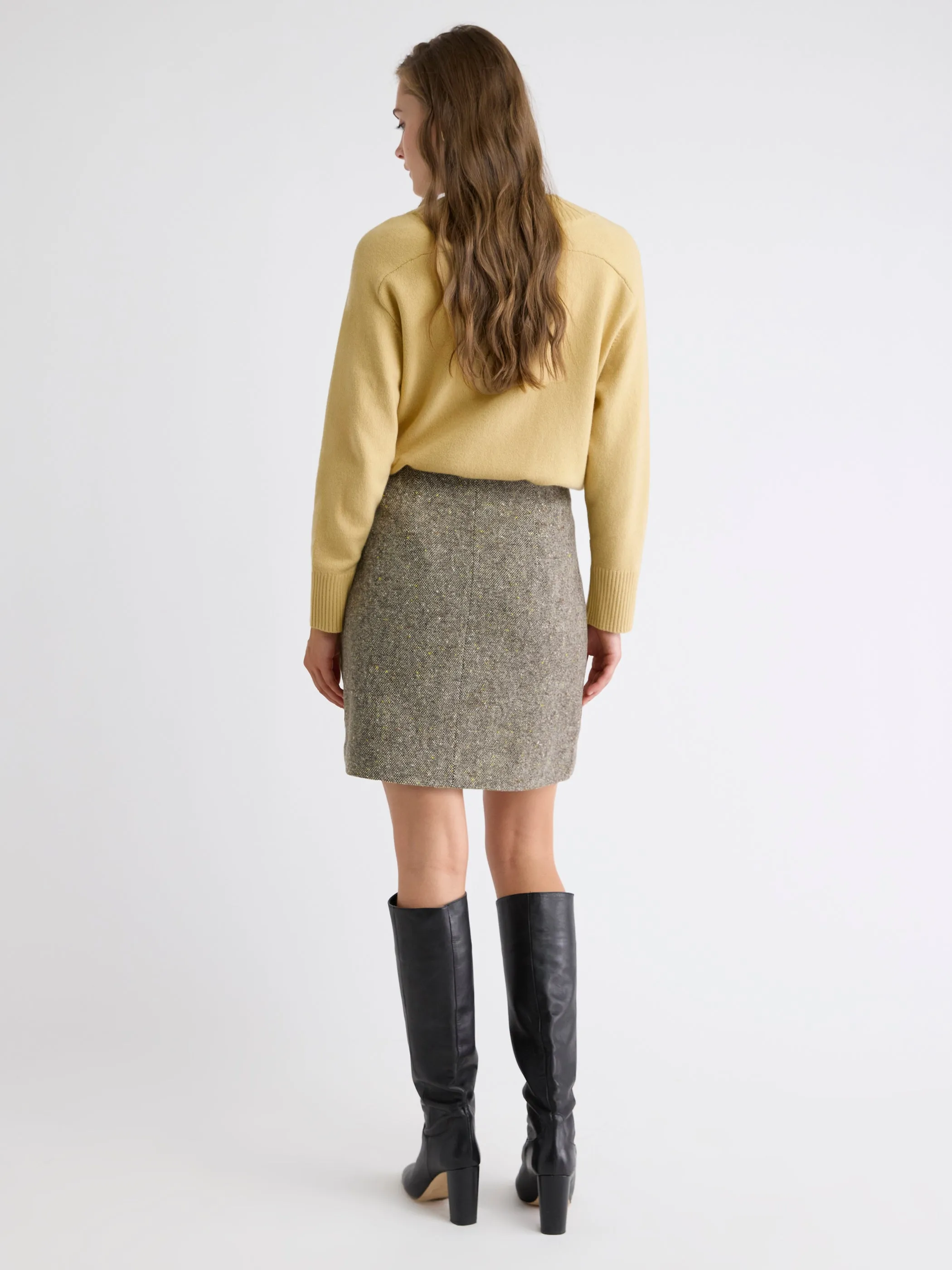 Tweed A-Line Mini Skirt sold by RW&CO. product image thumbnail 3