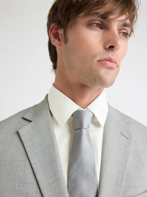 Silver Regular Textured Tie sold by RW&CO.