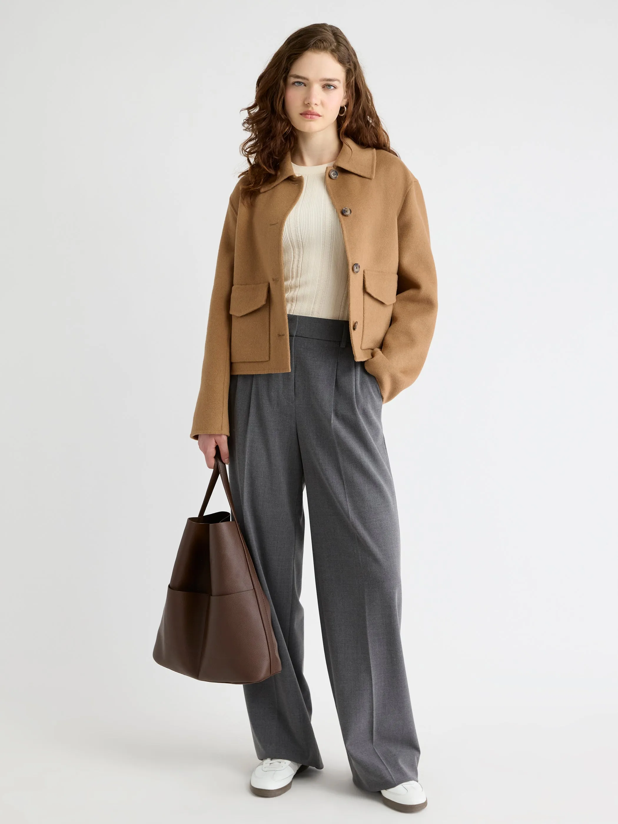 Wool-Blend Double-Face Worker Jacket sold by RW&CO. product image thumbnail 2