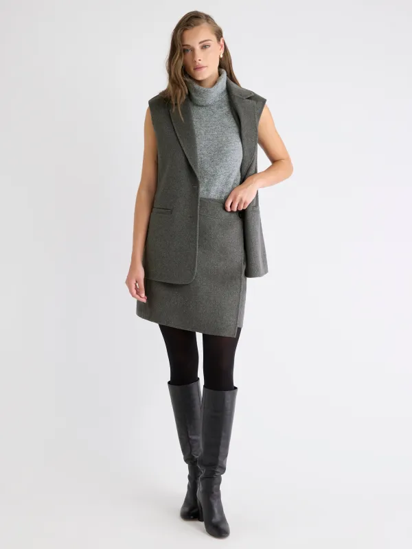 Melton Wrap Mini Skirt sold by RW&CO.