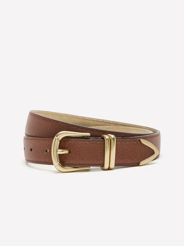 Leather Belt with Metal Tip sold by RW&CO.