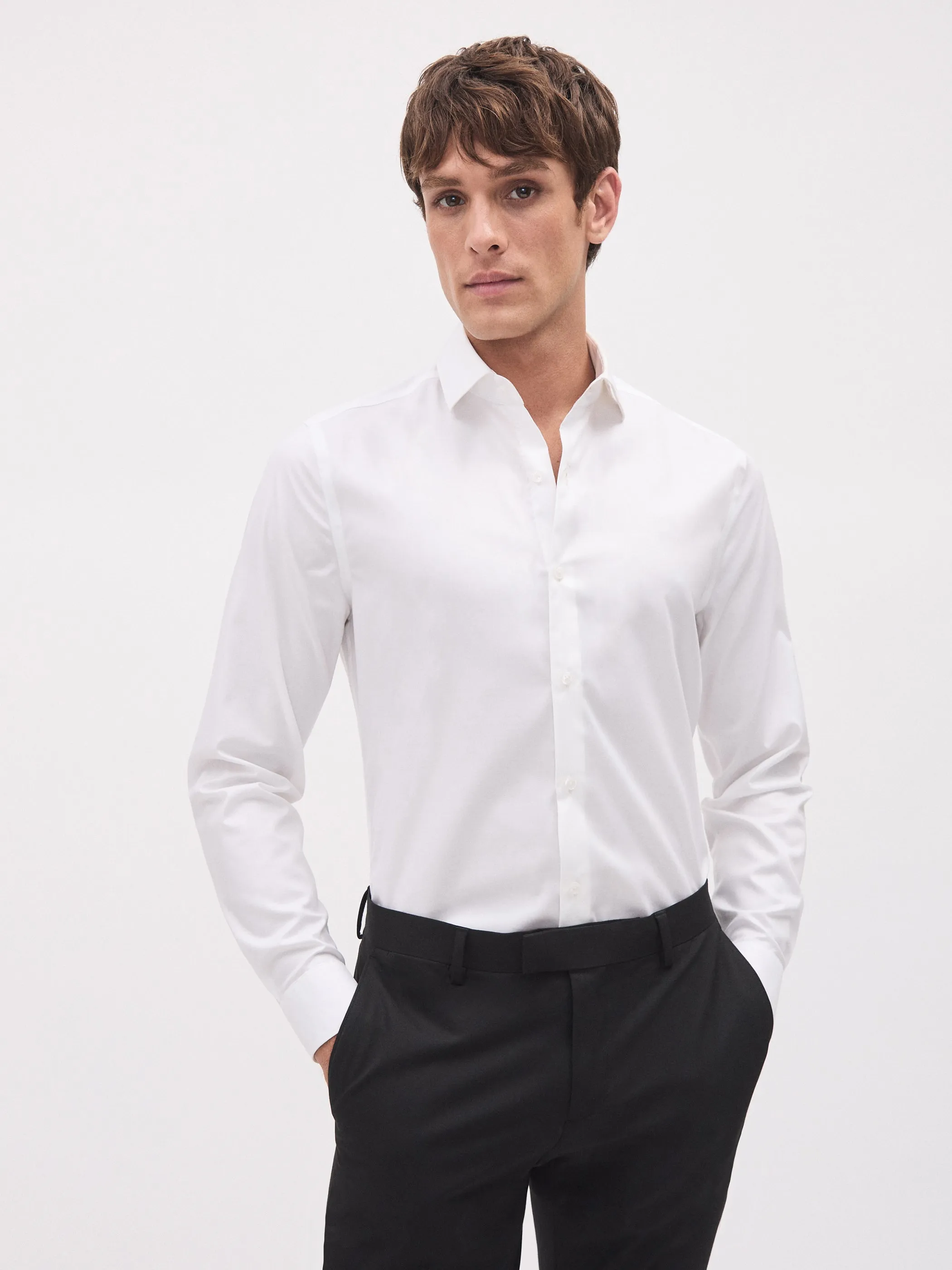 Slim Fit Stretch Dress Shirt sold by RW&CO. product image thumbnail 5