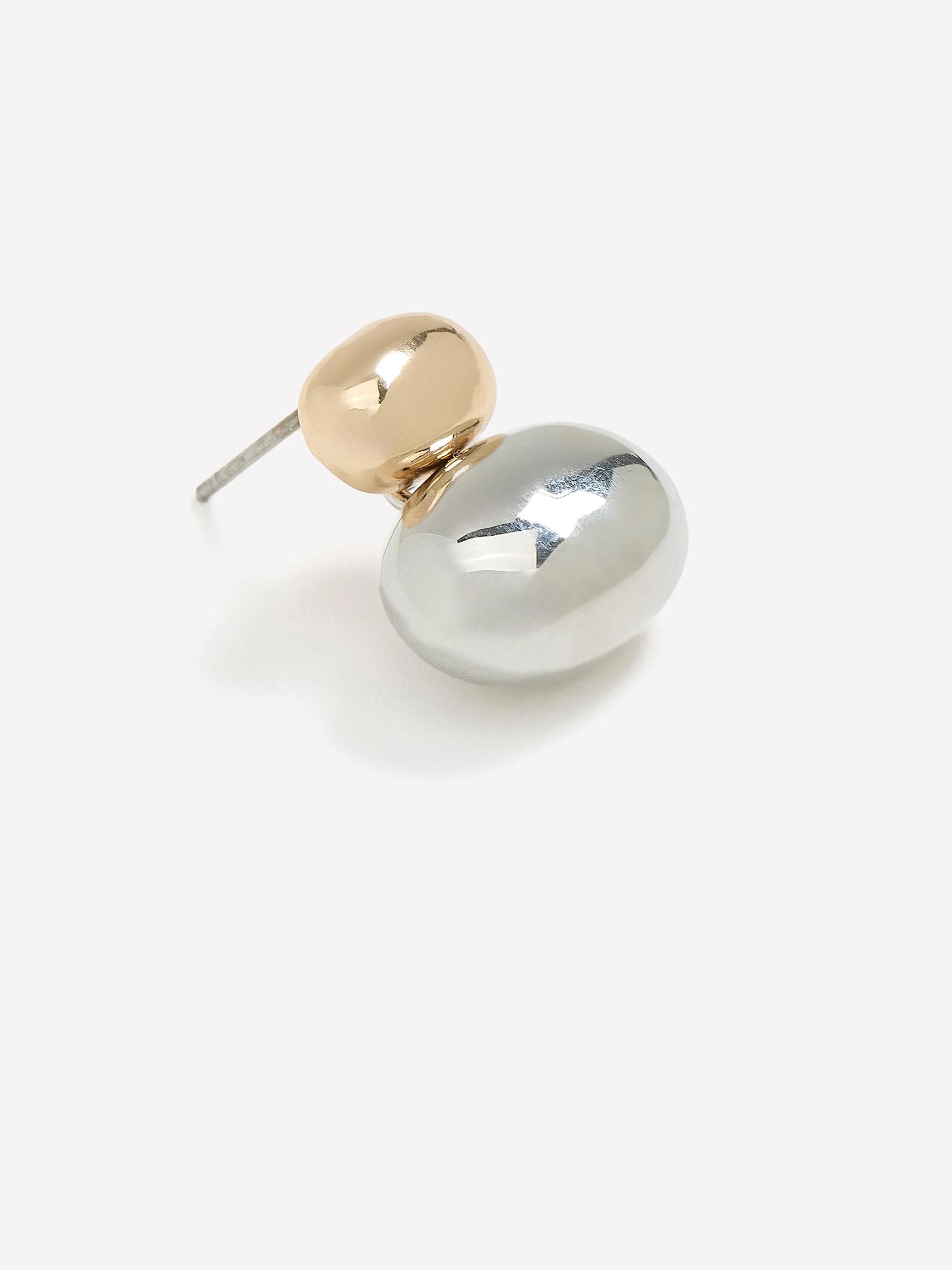 Two-Tone Dome Pendant Earrings sold by RW&CO. product image thumbnail 2