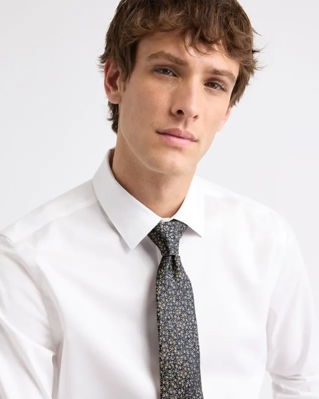 Blue Regular Tie with Floral Pattern sold by RW&CO.