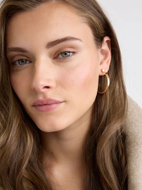 Large Hoops with Zirconias sold by RW&CO.