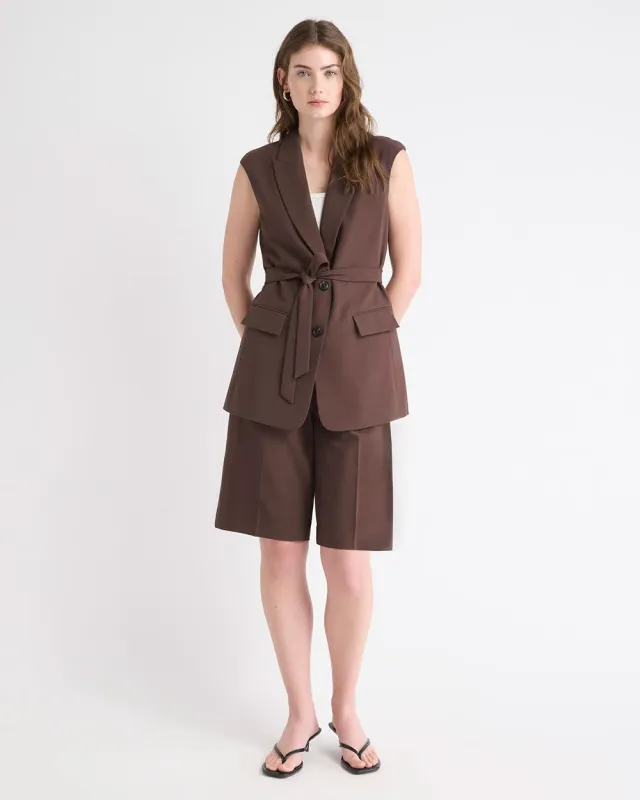Long Sleeveless Twill Vest sold by RW&CO.