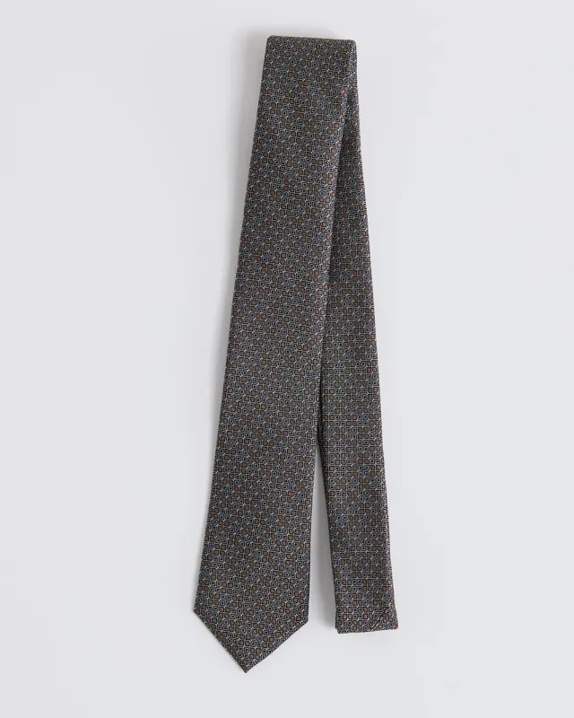 Skinny Tie with Square Geometric Pattern sold by RW&CO.