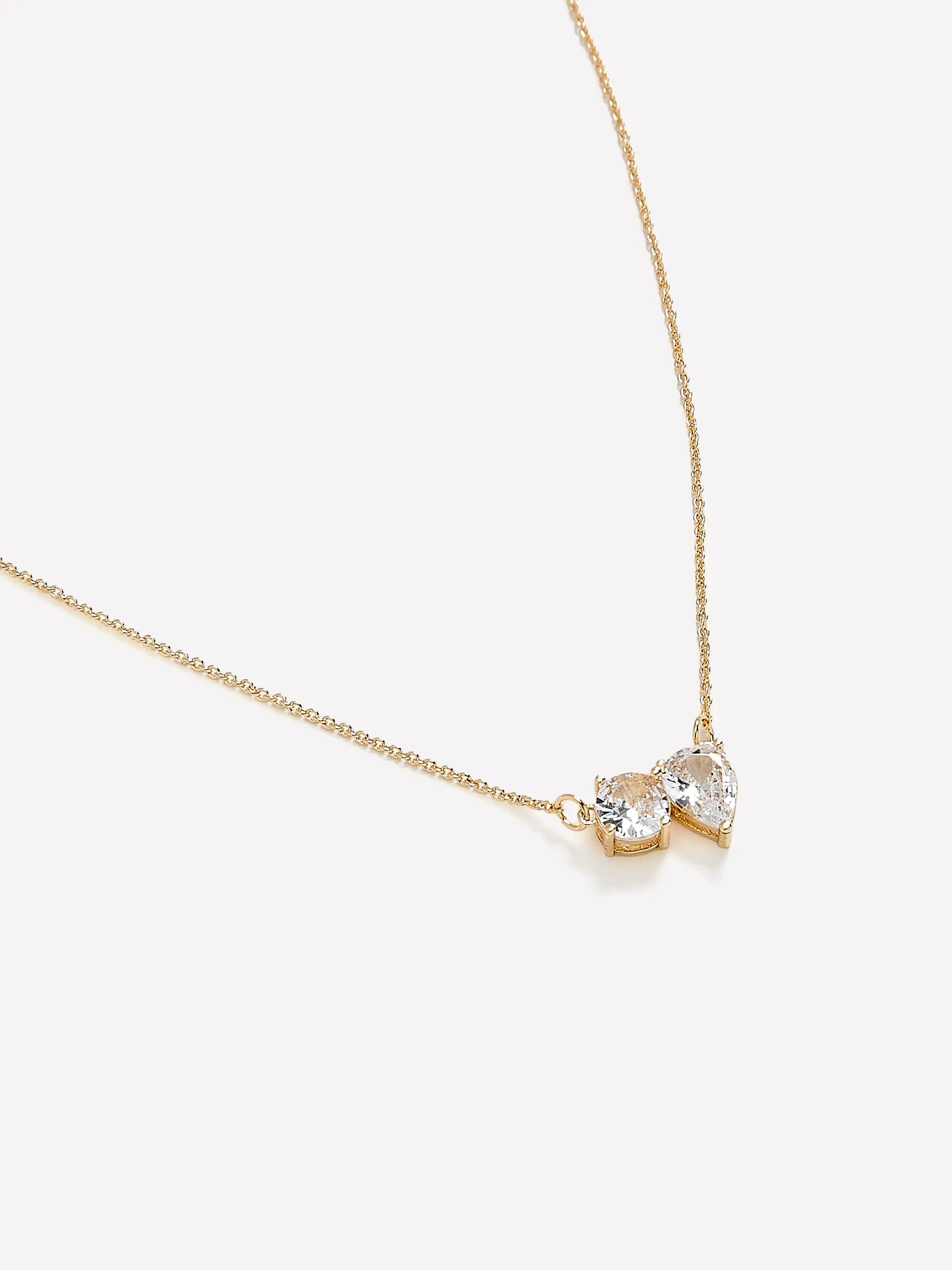 Short Necklace with Two-Gem Pendant sold by RW&CO. product image thumbnail 2