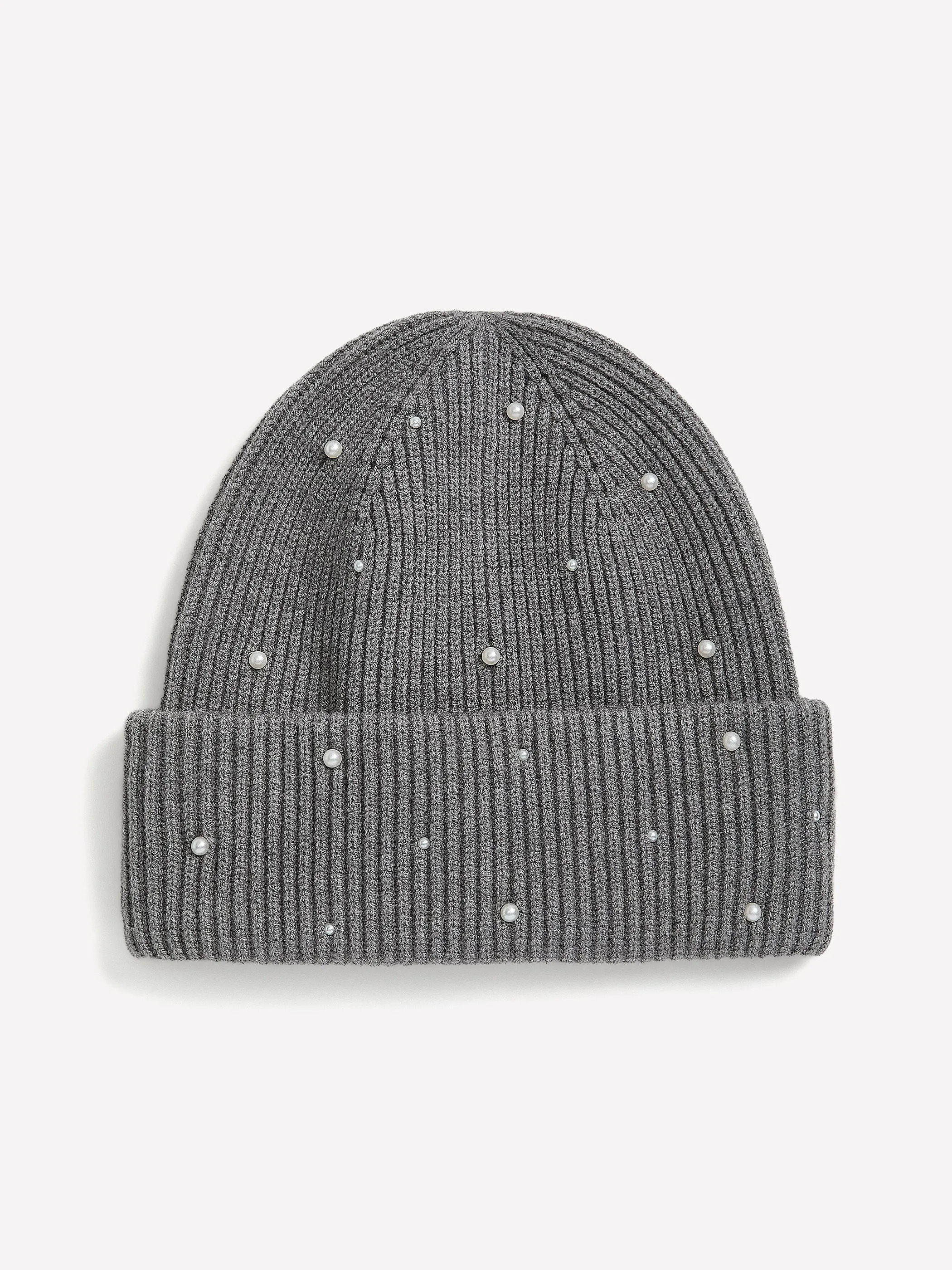 Fold-Over Beanie with Pearls sold by RW&CO. product image thumbnail 2