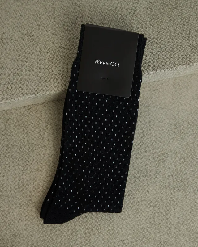 Dotted Dress Socks made by RW&CO.
