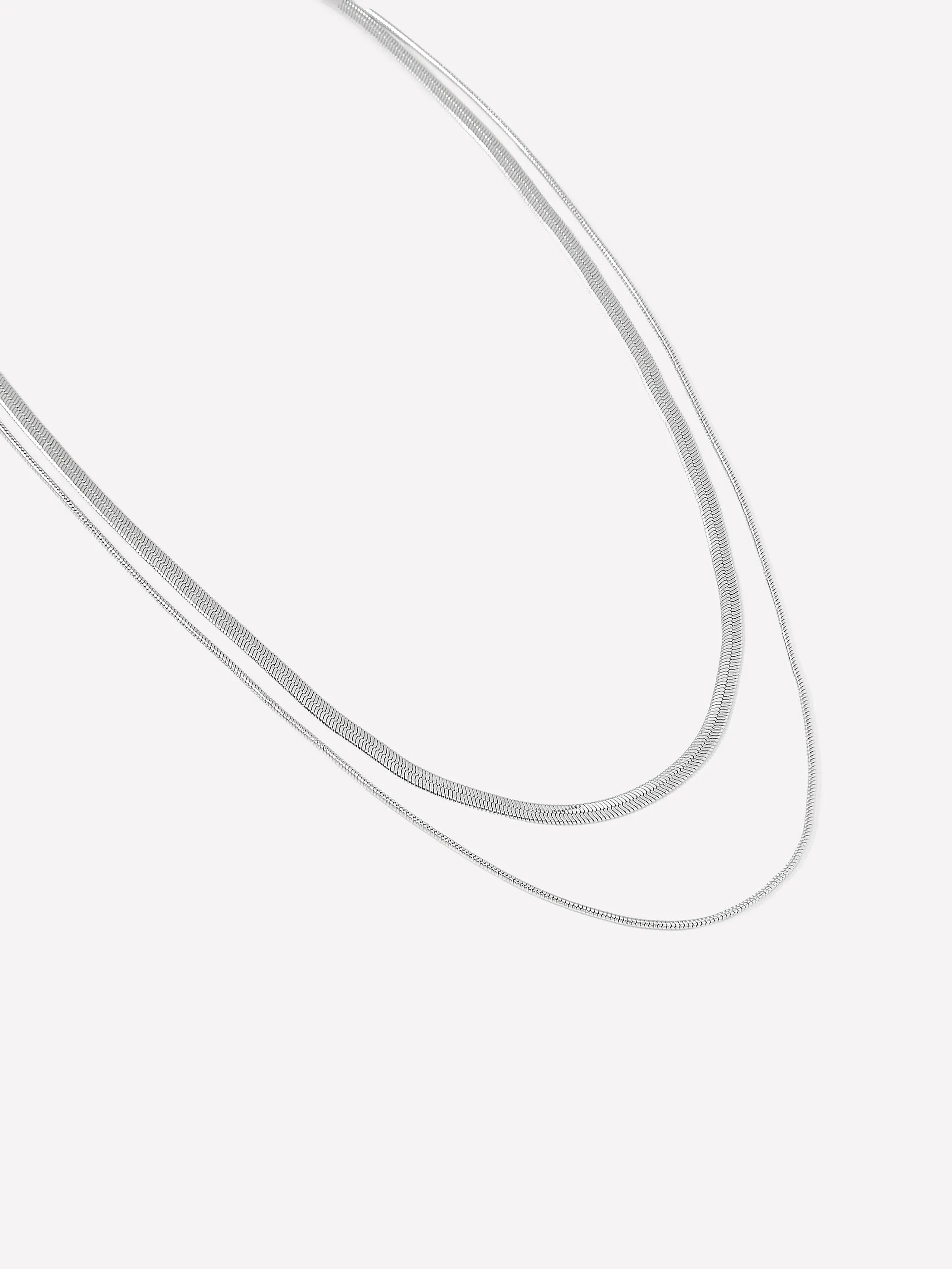 Double-Snake-Chain Necklace sold by RW&CO. product image thumbnail 2