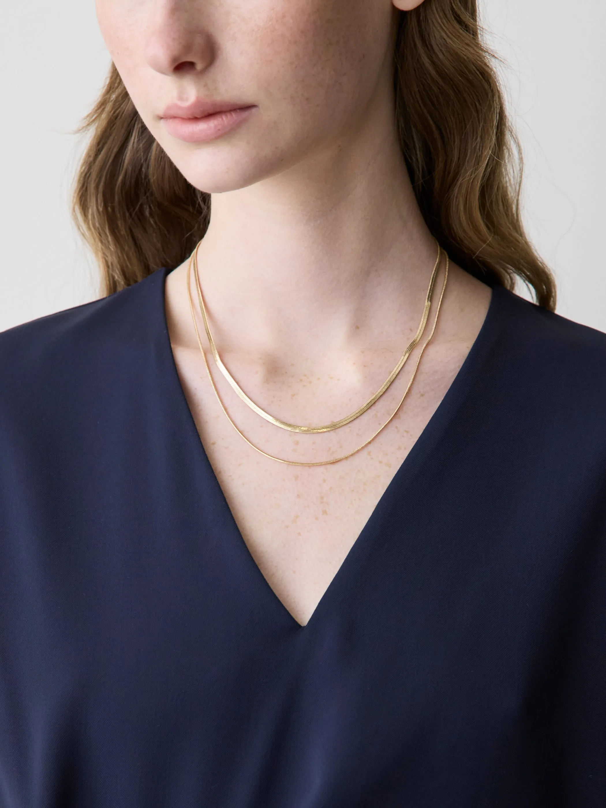 Double-Snake-Chain Necklace sold by RW&CO. product image thumbnail 3