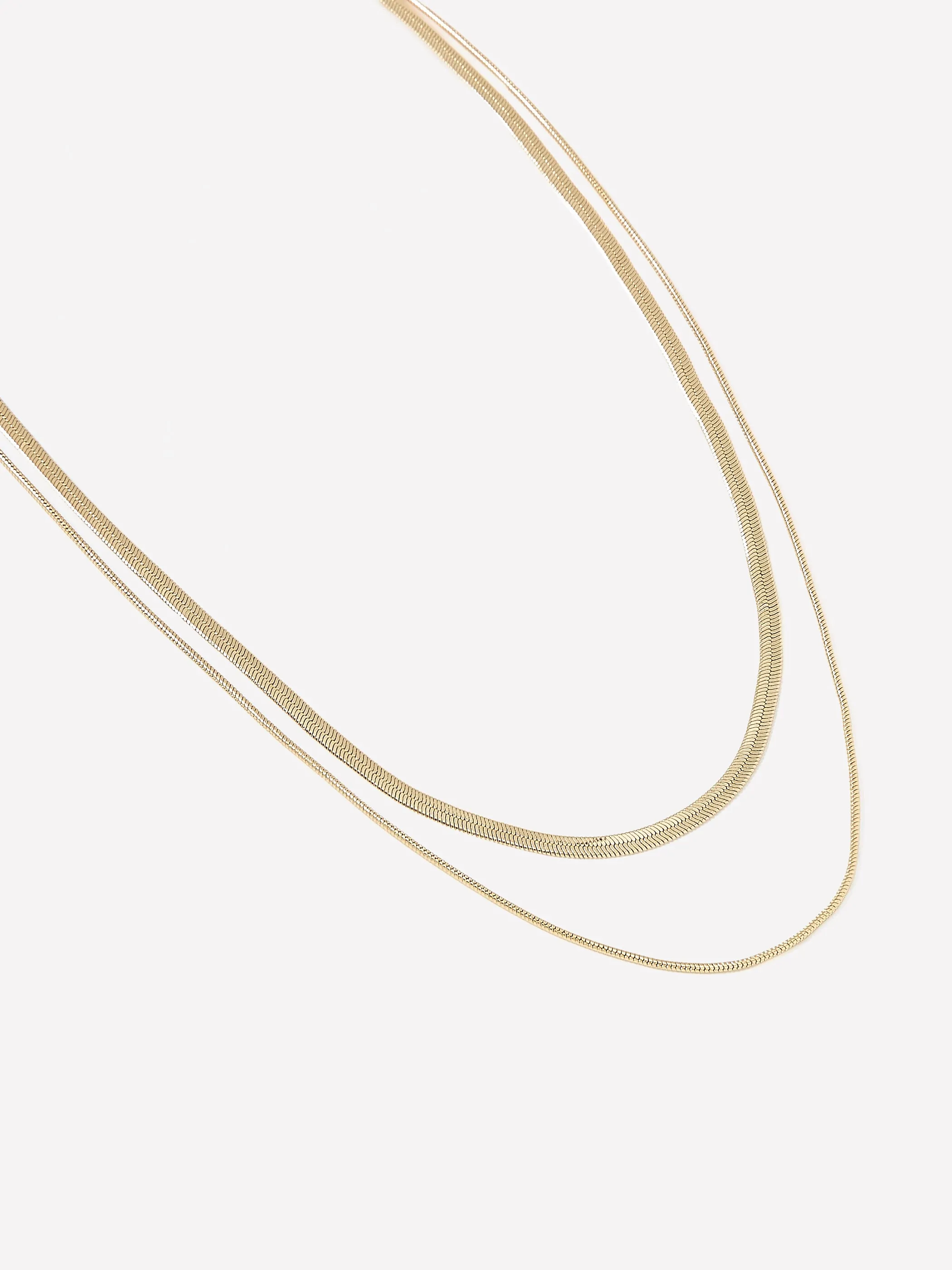 Double-Snake-Chain Necklace sold by RW&CO. product image thumbnail 4