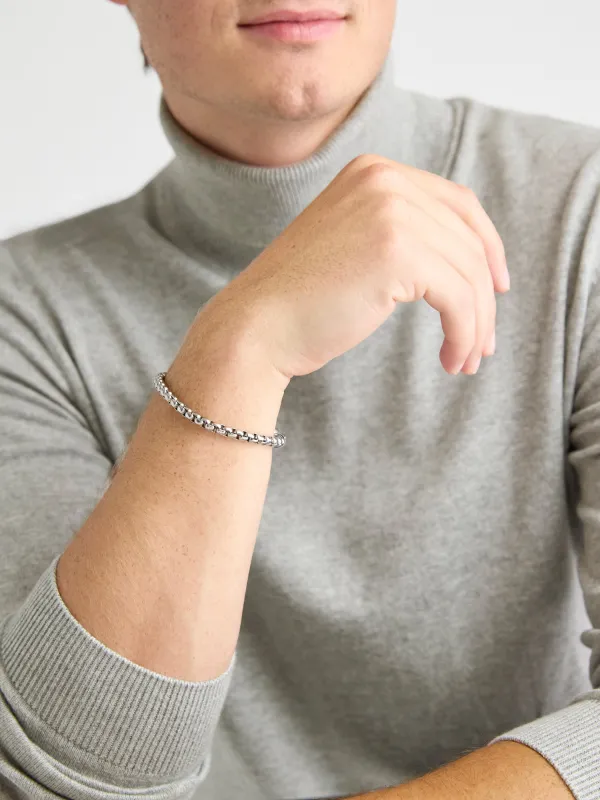 Stainless Steel Box Chain Bracelet sold by RW&CO.
