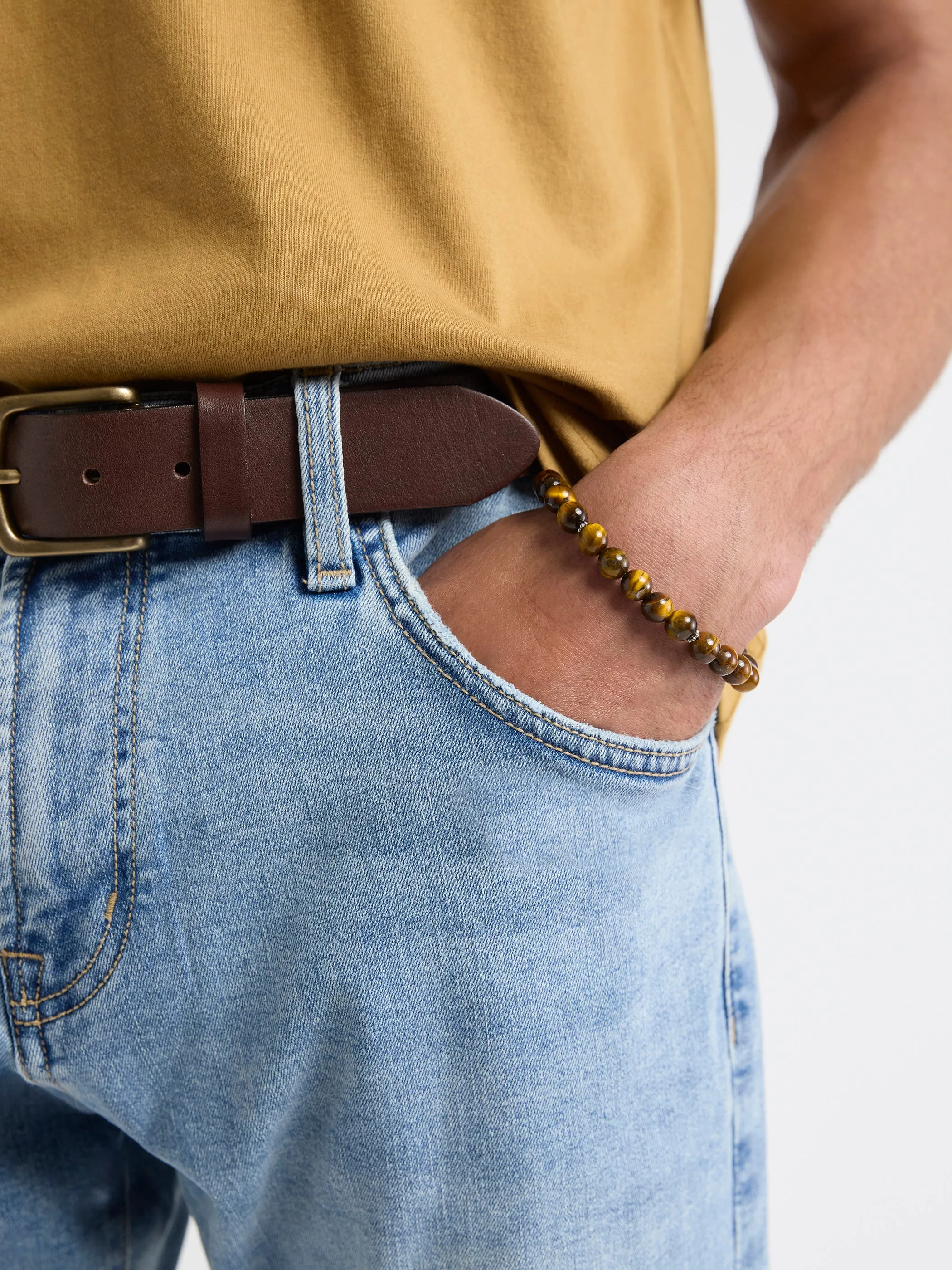 Tiger Eye Beaded Bracelet sold by RW&CO.