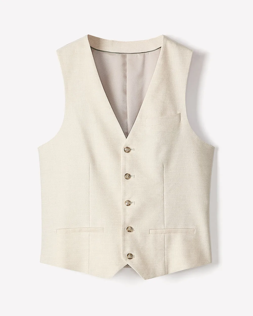 Stretch Linen Suit Vest sold by RW&CO. product image thumbnail 4