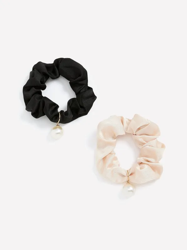 Scrunchies with Pearls - Set of 2 sold by RW&CO.