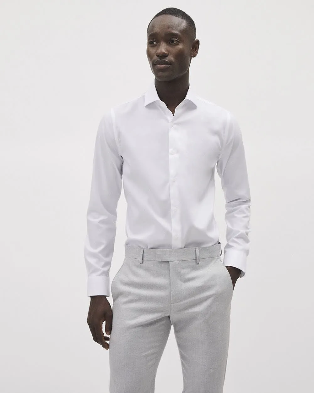 Slim fit Easy-care dress shirt - Wide spread collar sold by RW&CO. product image thumbnail 4