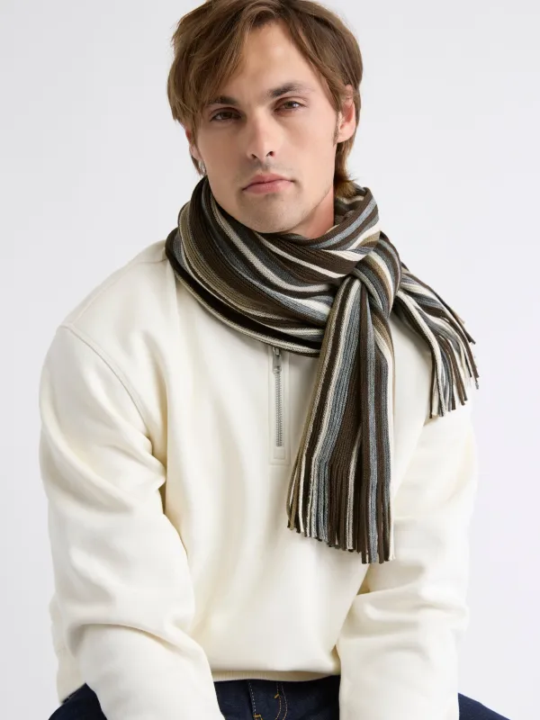 Striped Scarf with Fringes sold by RW&CO.