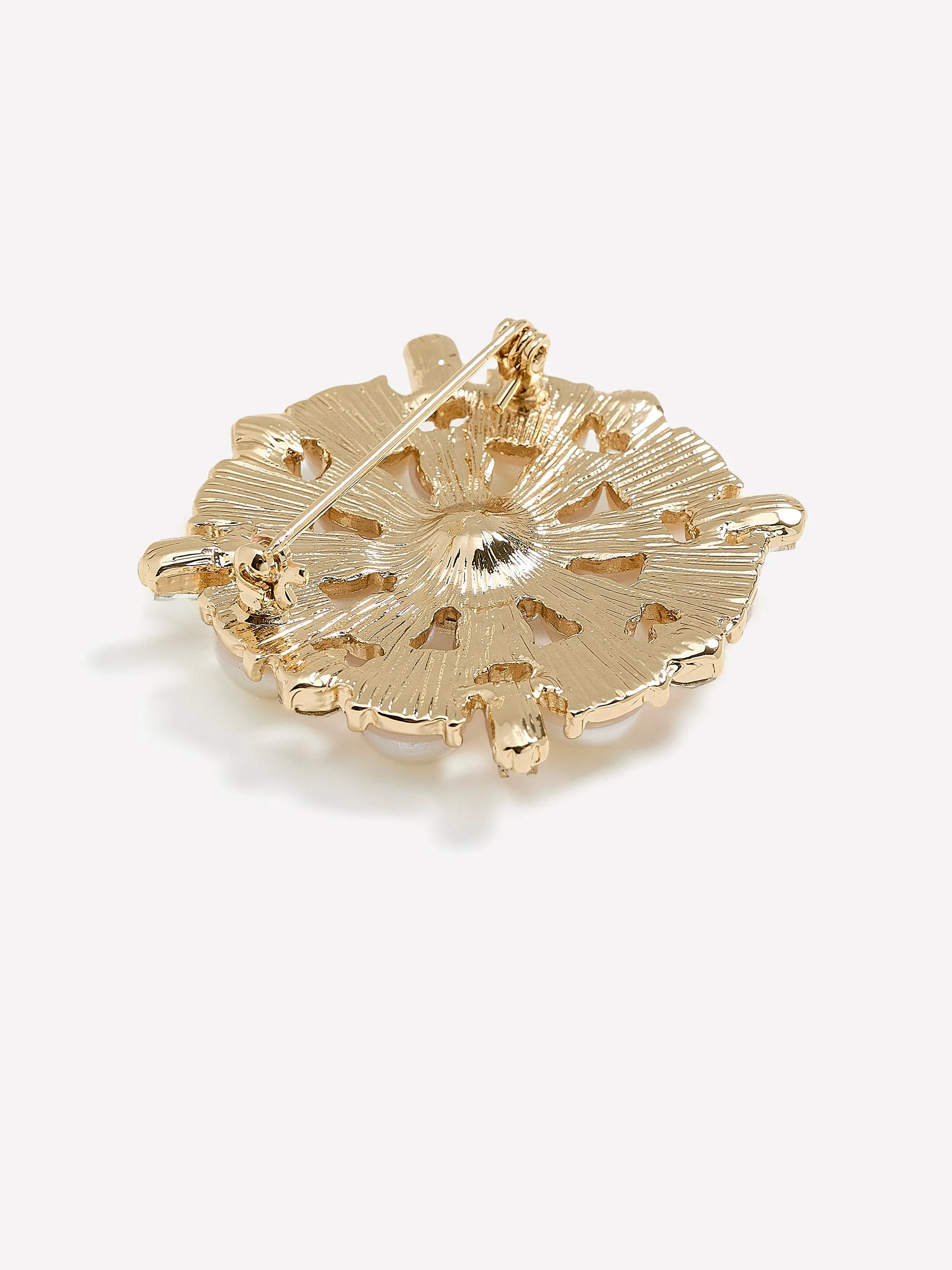 Pearl Brooch with Rhinestones sold by RW&CO. product image thumbnail 2