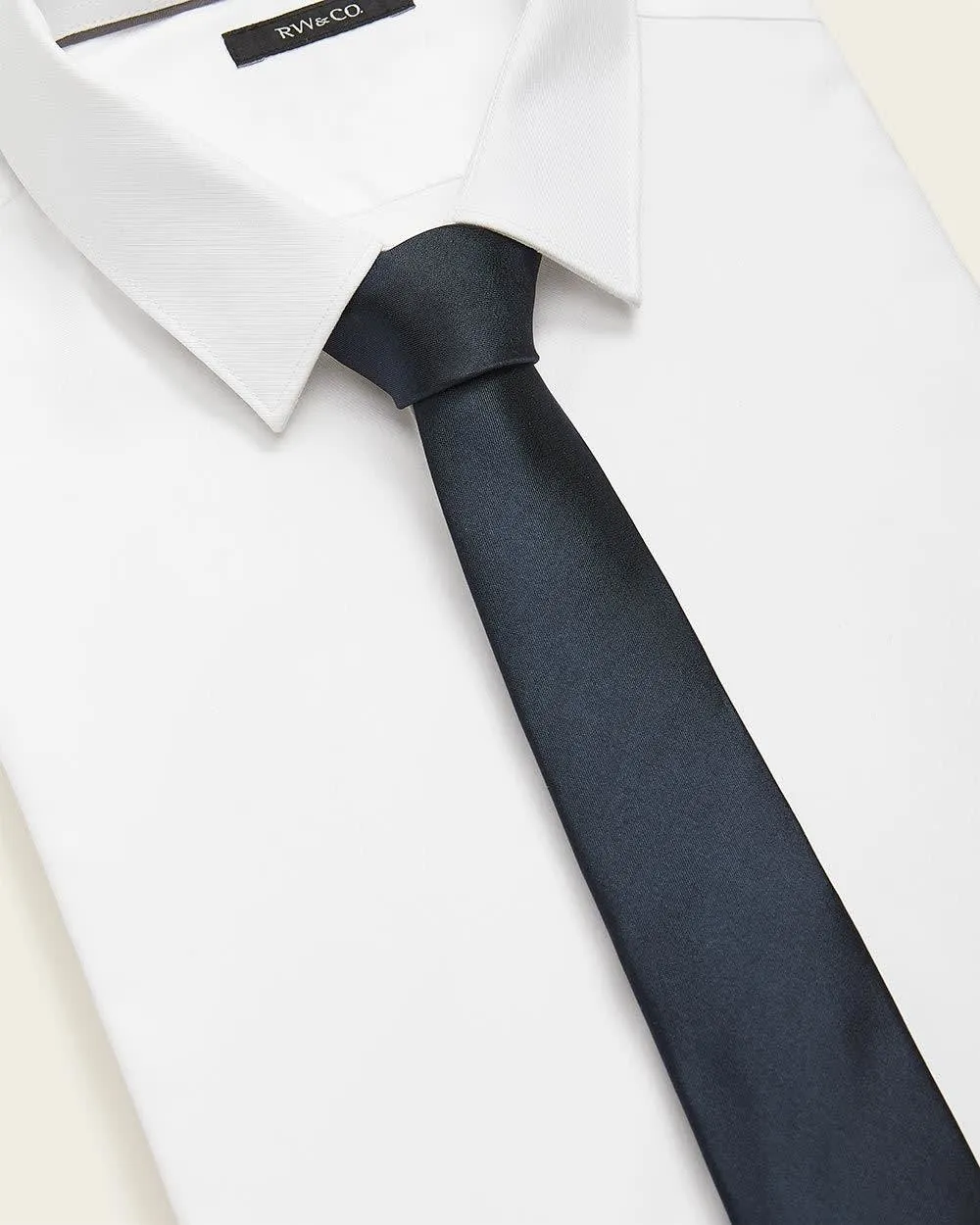 Skinny Dark Solid Tie sold by RW&CO. product image thumbnail 4
