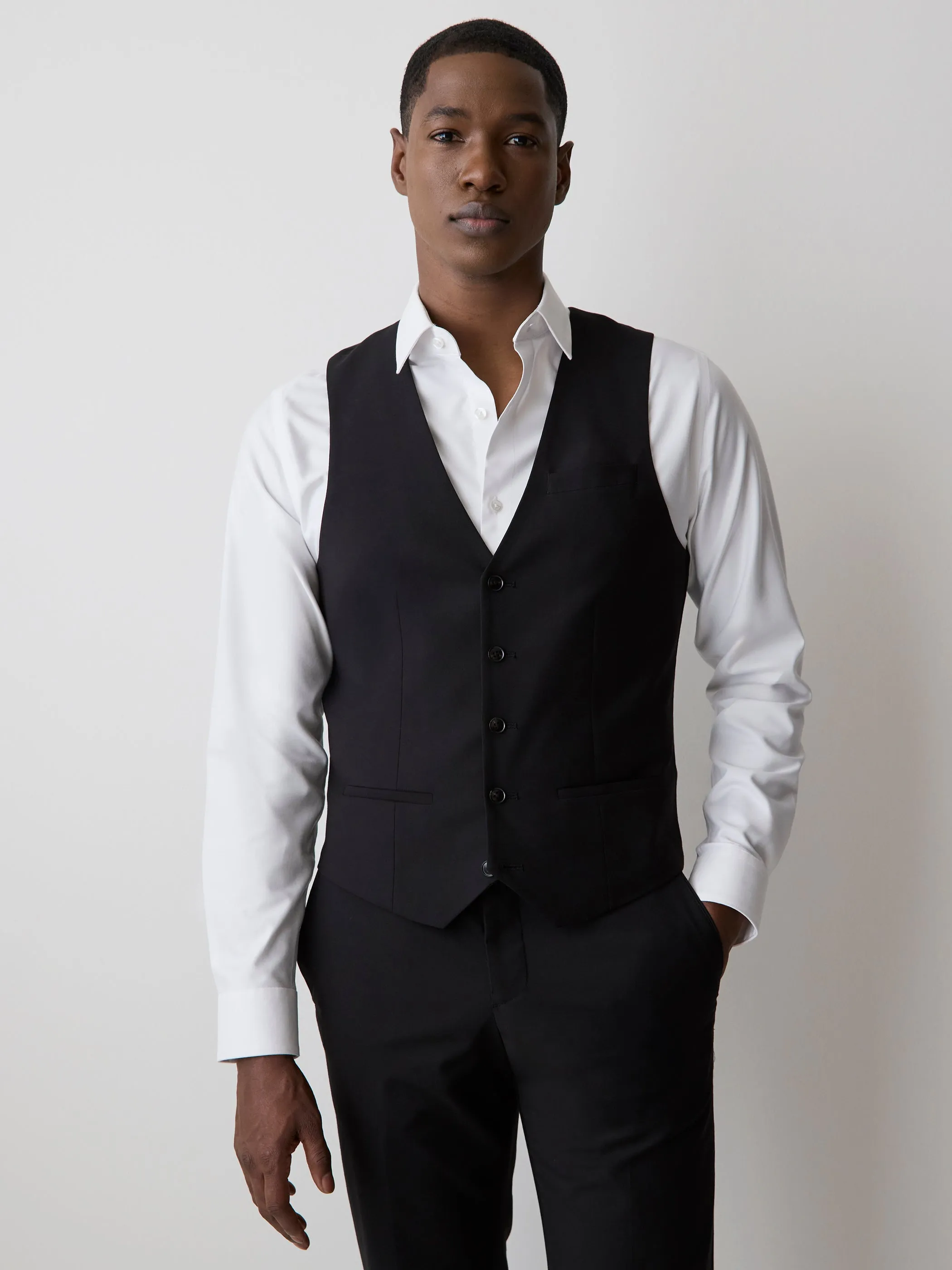 Wool-Blend Suiting Vest sold by RW&CO.