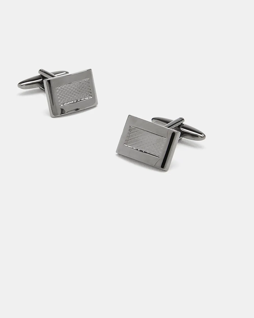 Shiny Gunmetal Cuff Links sold by RW&CO. product image thumbnail 3