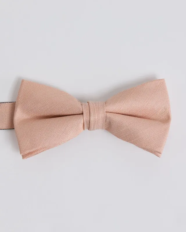 Peach Linen-Blend Bow Tie sold by RW&CO.