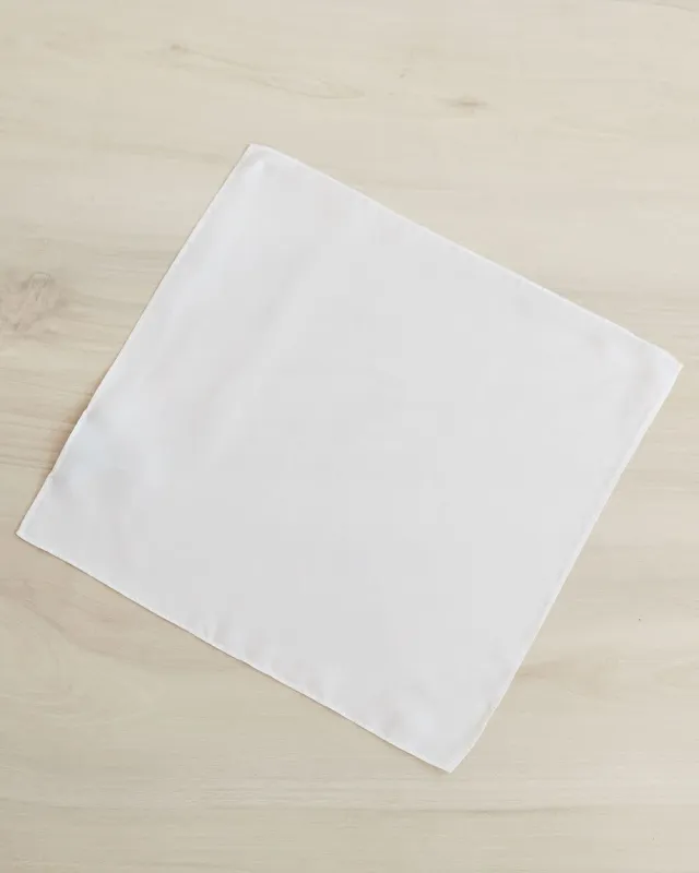 White pocket square sold by RW&CO.