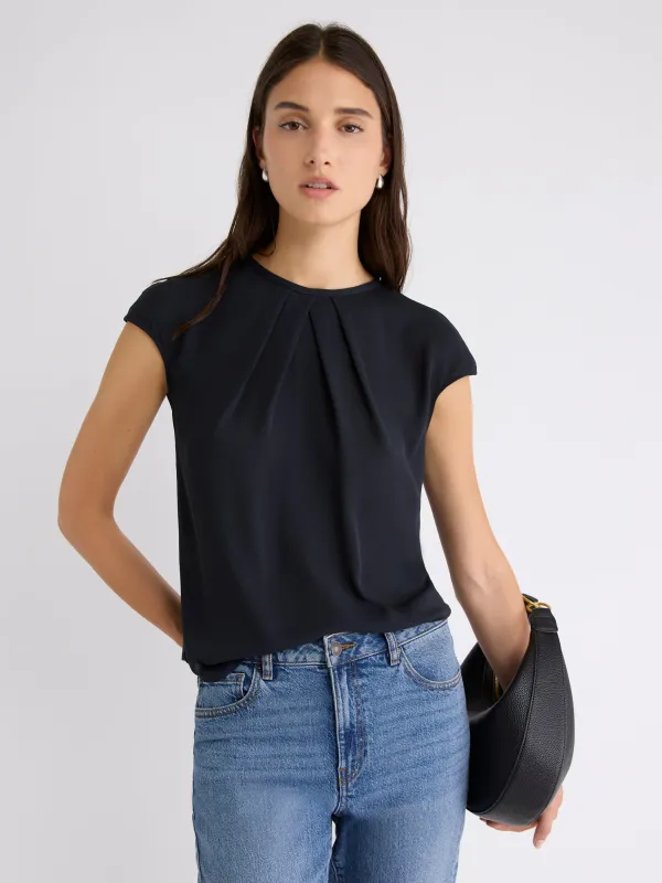 Mix-Media Extended-Sleeve Crew-Neck Blouse sold by RW&CO.