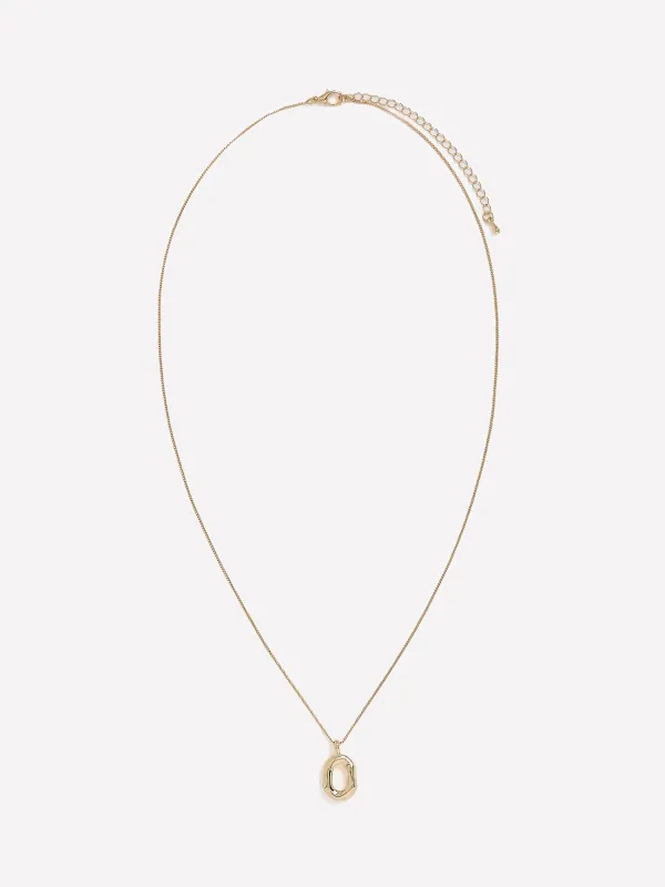 Necklace with Sculptural Metal Pendant sold by RW&CO.