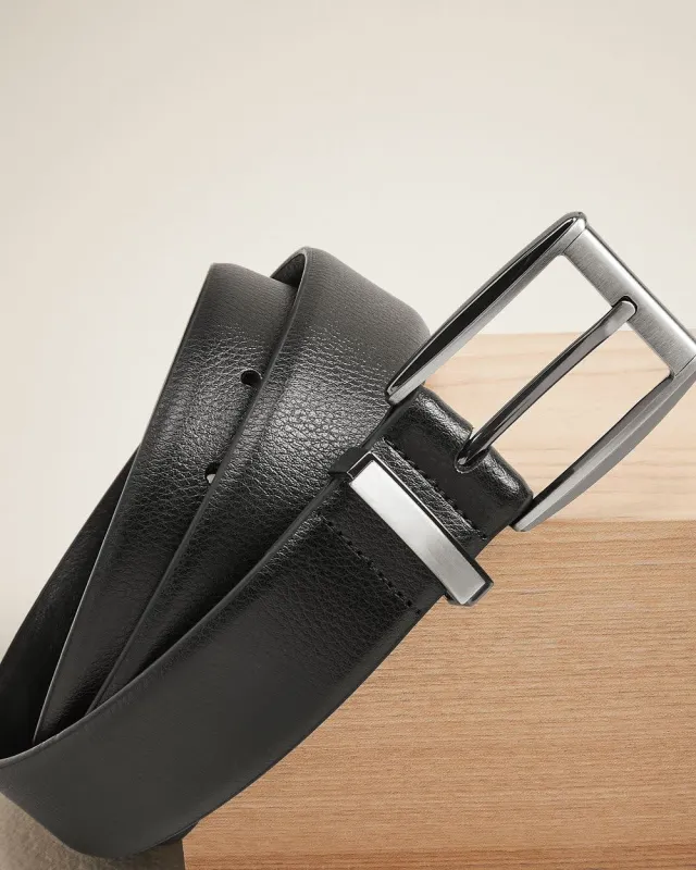 Textured Black Leather Belt sold by RW&CO.
