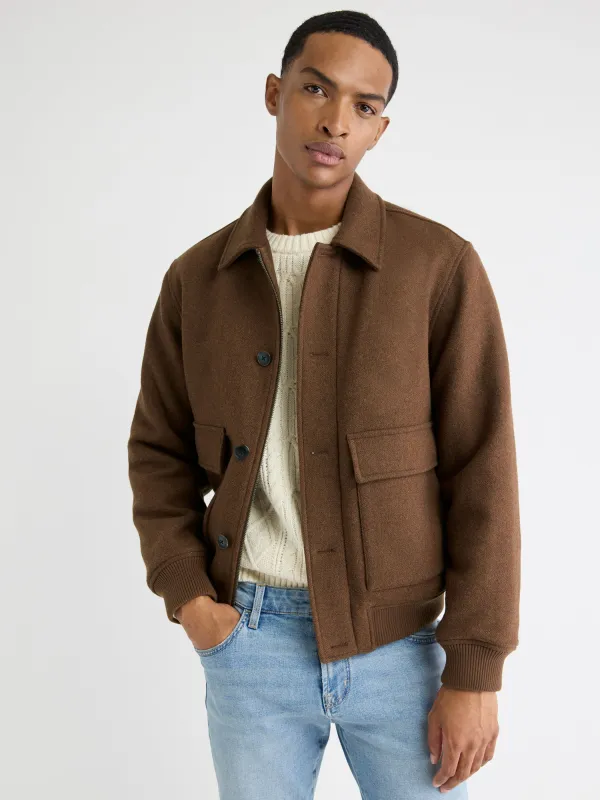 Herringbone Wool-Blend Jacket sold by RW&CO.