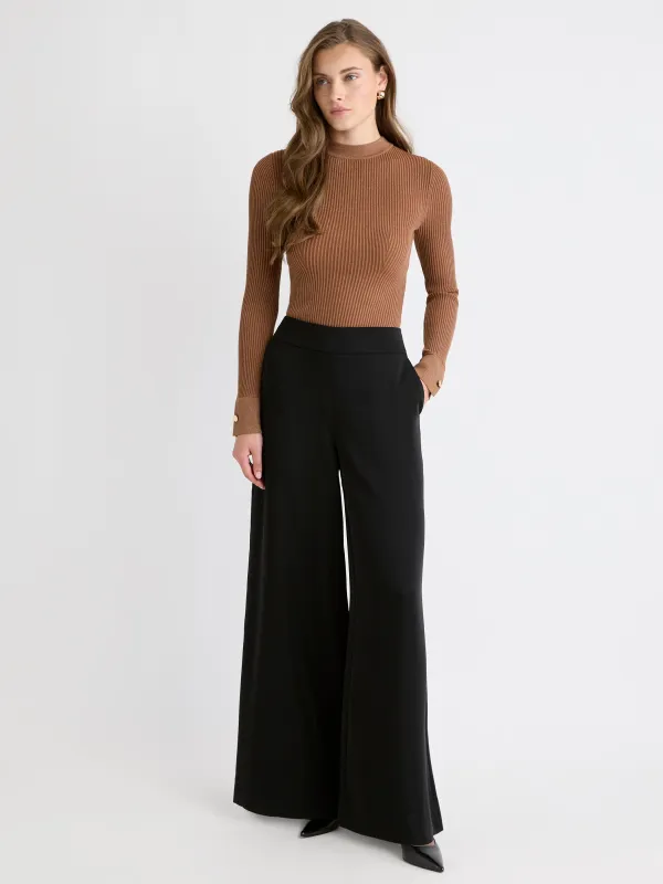 High-Rise Satin Palazzo Pant made by RW&CO.