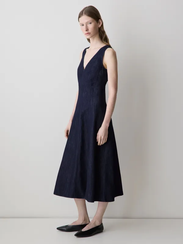 Sleeveless Denim Midi Dress sold by RW&CO.