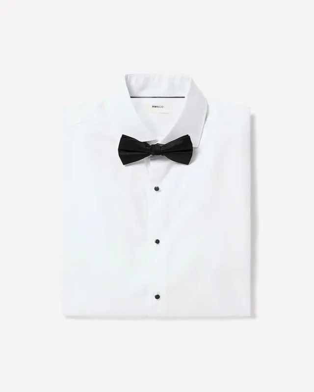 White Tailored-Fit Tuxedo Shirt with French Cuffs sold by RW&CO.