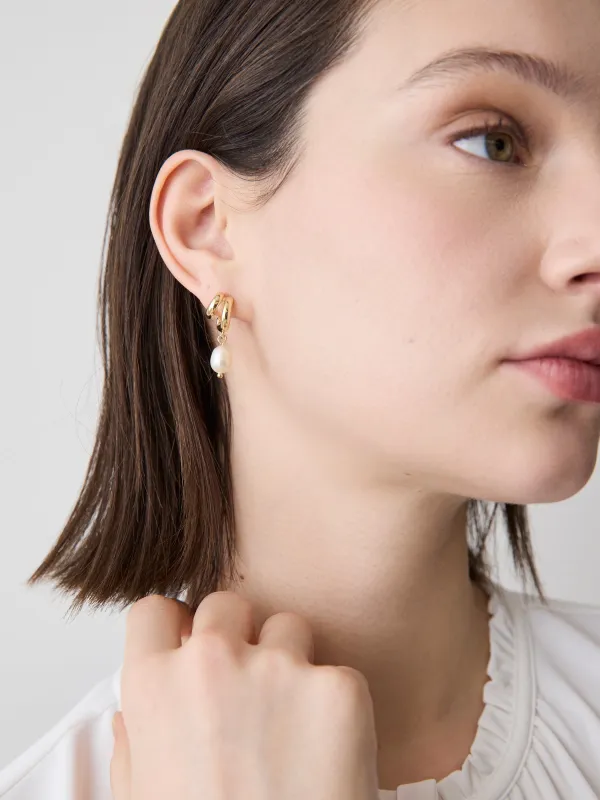 Earrings with Freshwater Pearl Pendants sold by RW&CO.