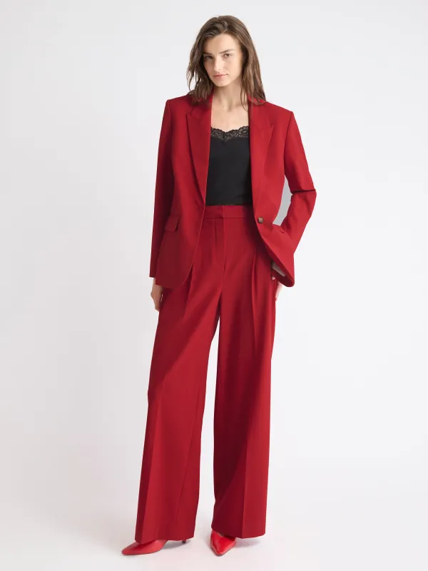 Red Wide-Leg High-Rise Pant sold by RW&CO.