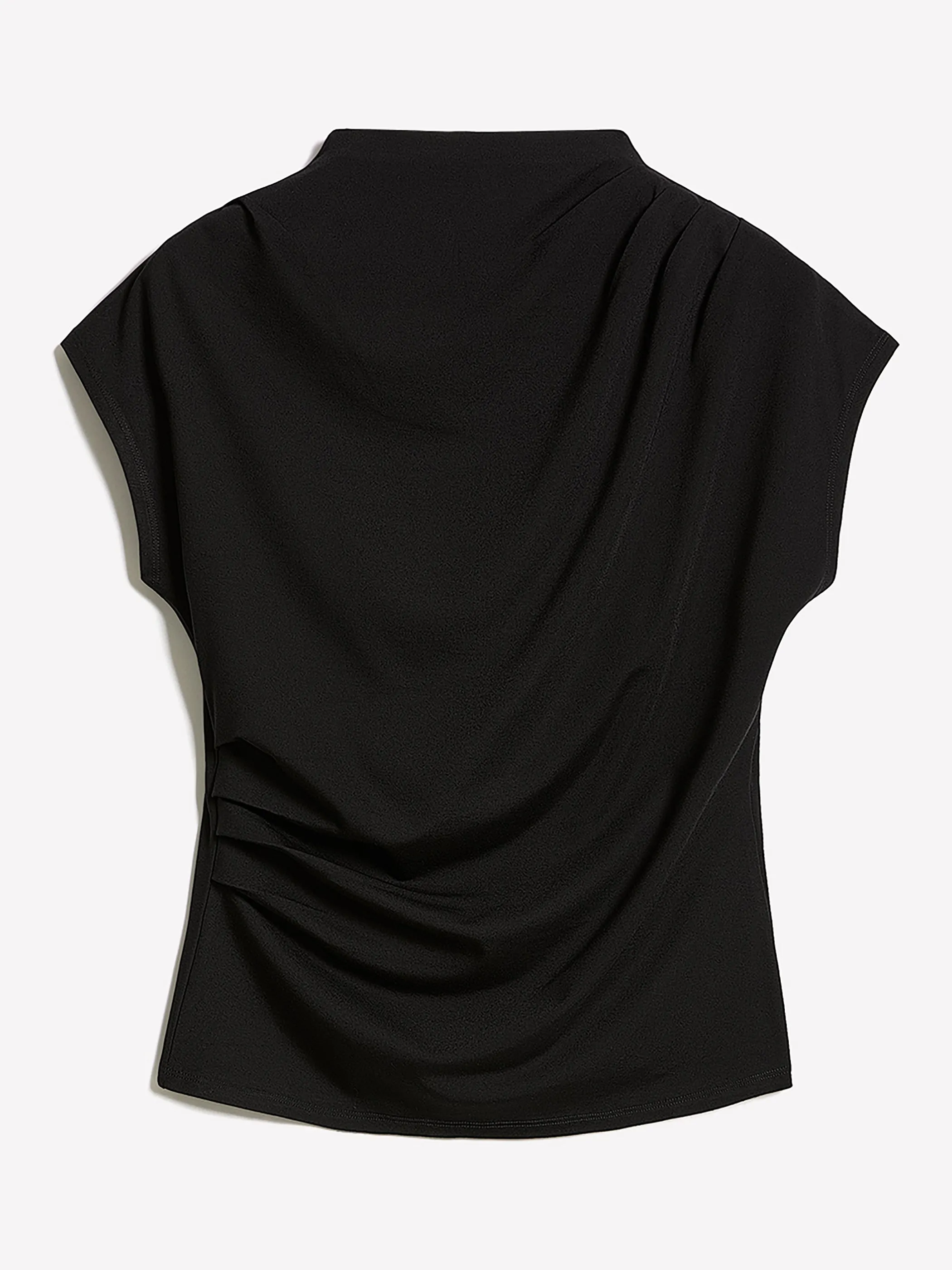 Extended-Sleeve Crew-Neck Draped Top sold by RW&CO. product image thumbnail 4