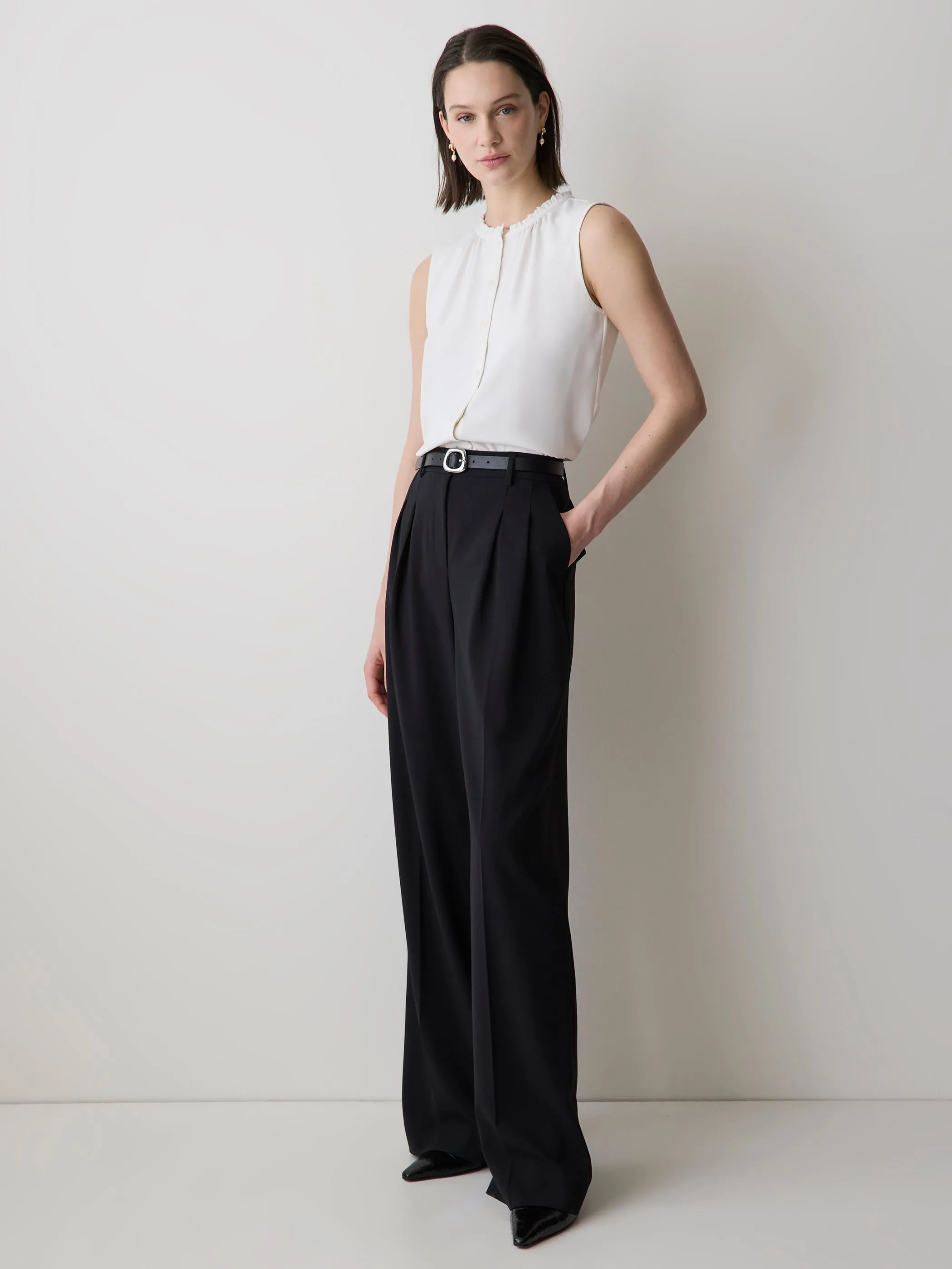 Sleeveless Buttoned-Down Blouse sold by RW&CO. product image thumbnail 2